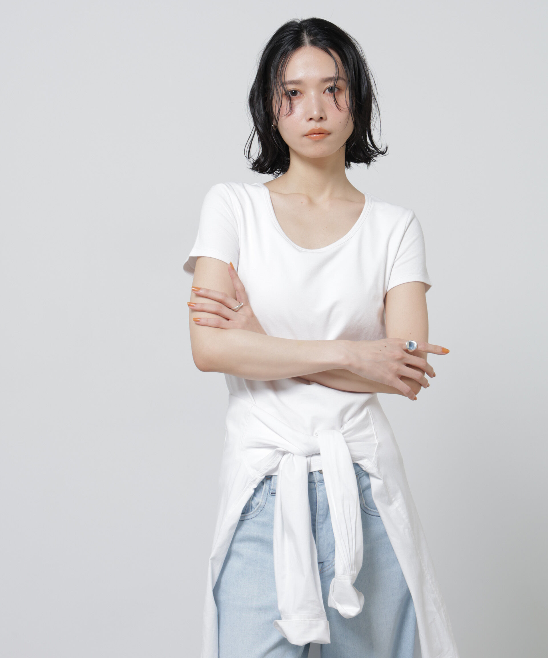 nano･universe「Anti Soaked(R) 汗染み防止カップ付きTシャツ」|Tシャツ・カットソー|