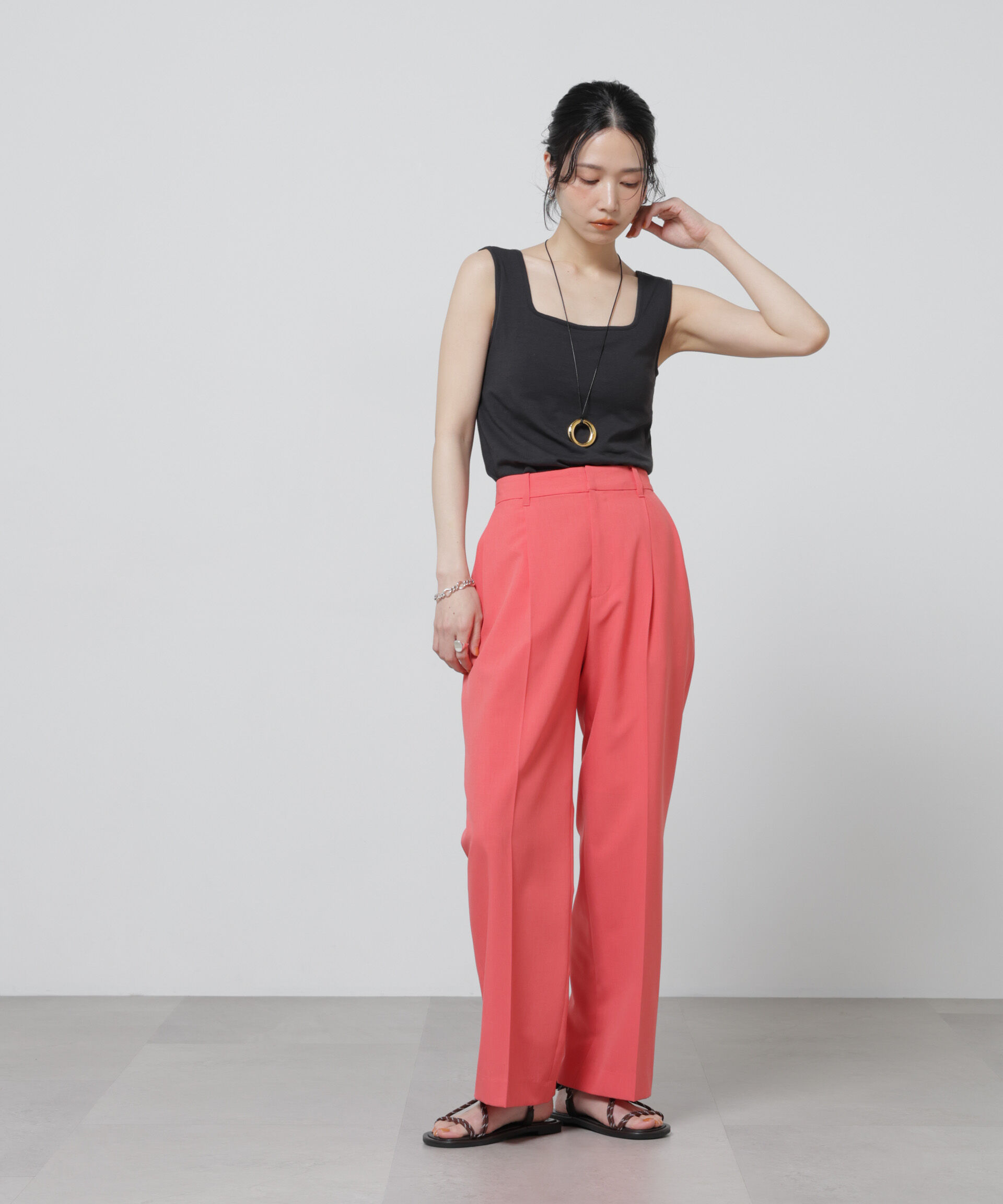 nano･universe「Anti Soaked(R) 汗染み防止カップ付きタンクトップ」|Tシャツ・カットソー|