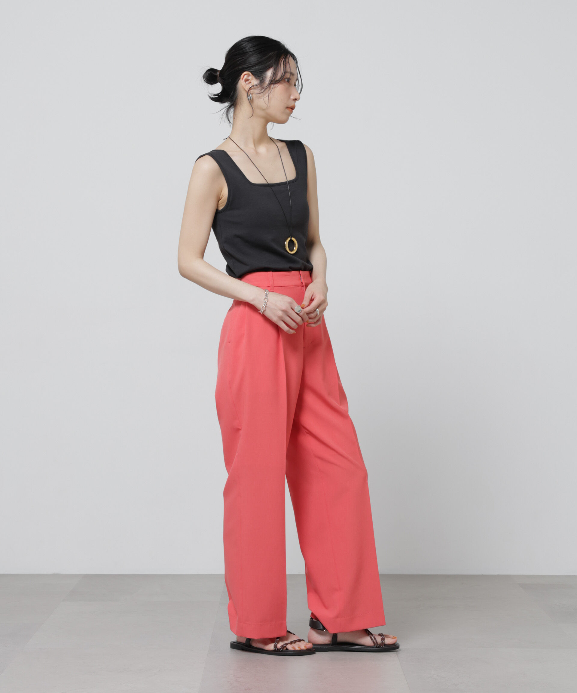 nano･universe「Anti Soaked(R) 汗染み防止カップ付きタンクトップ」|Tシャツ・カットソー|