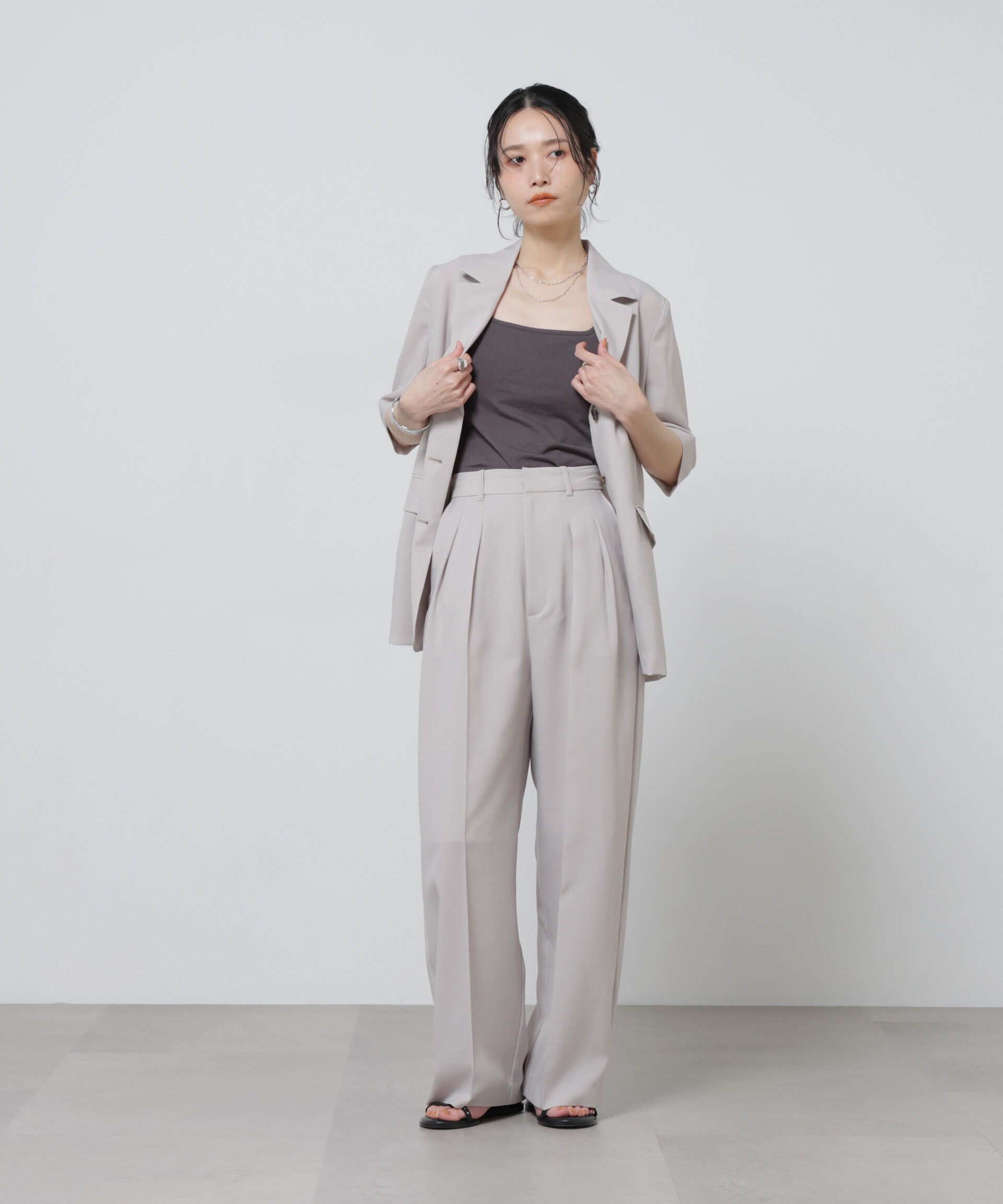 nano･universe「Anti Soaked(R) 汗染み防止カップ付きタンクトップ」|Tシャツ・カットソー|