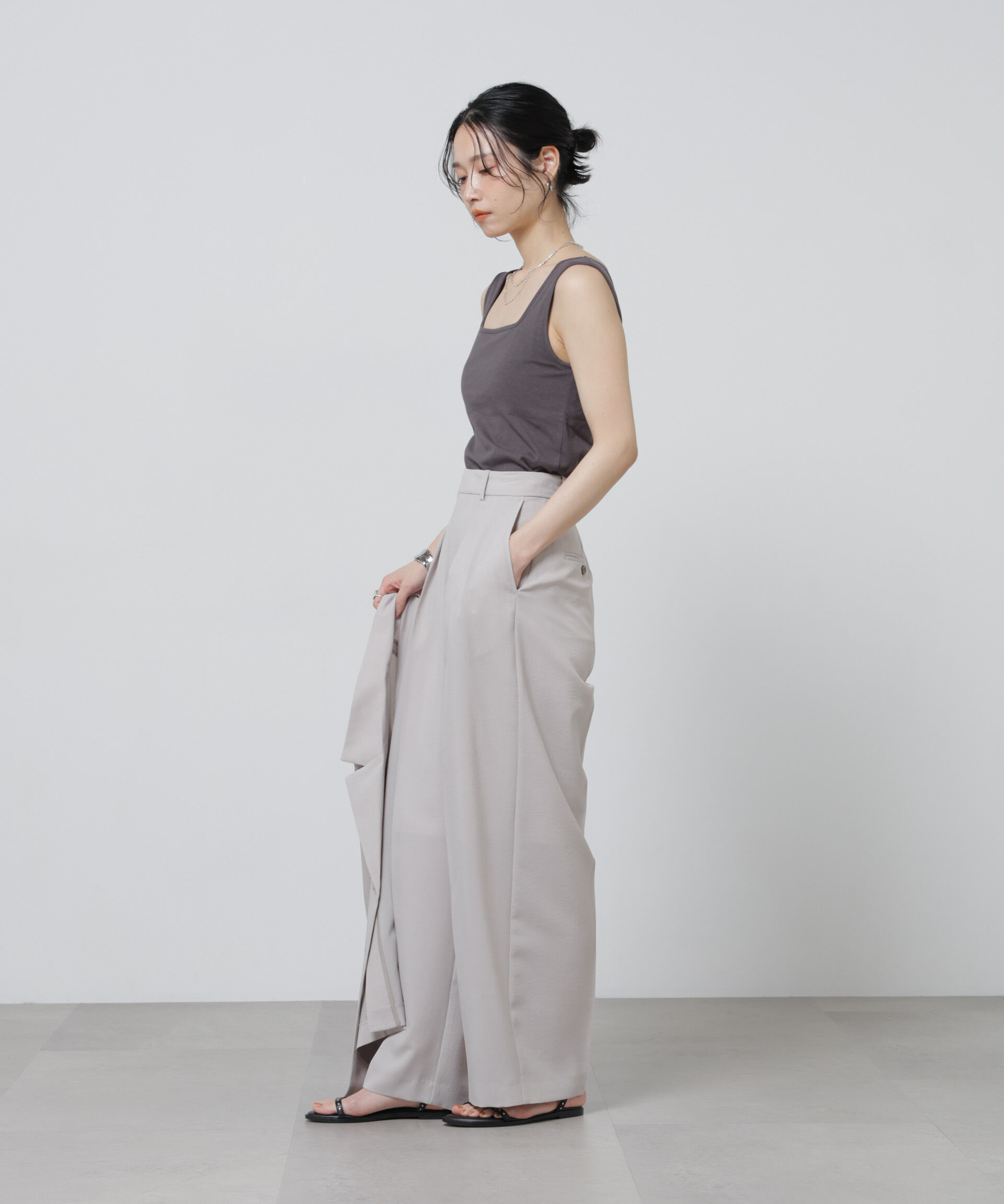 nano･universe「Anti Soaked(R) 汗染み防止カップ付きタンクトップ」|Tシャツ・カットソー|