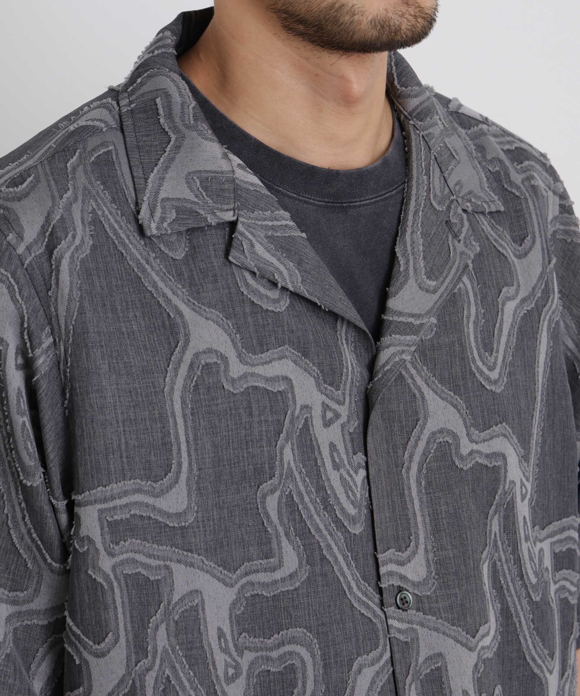 nano･universe「WEB限定/ジャガードパターンシャツ 半袖」|シャツ・ブラウス|