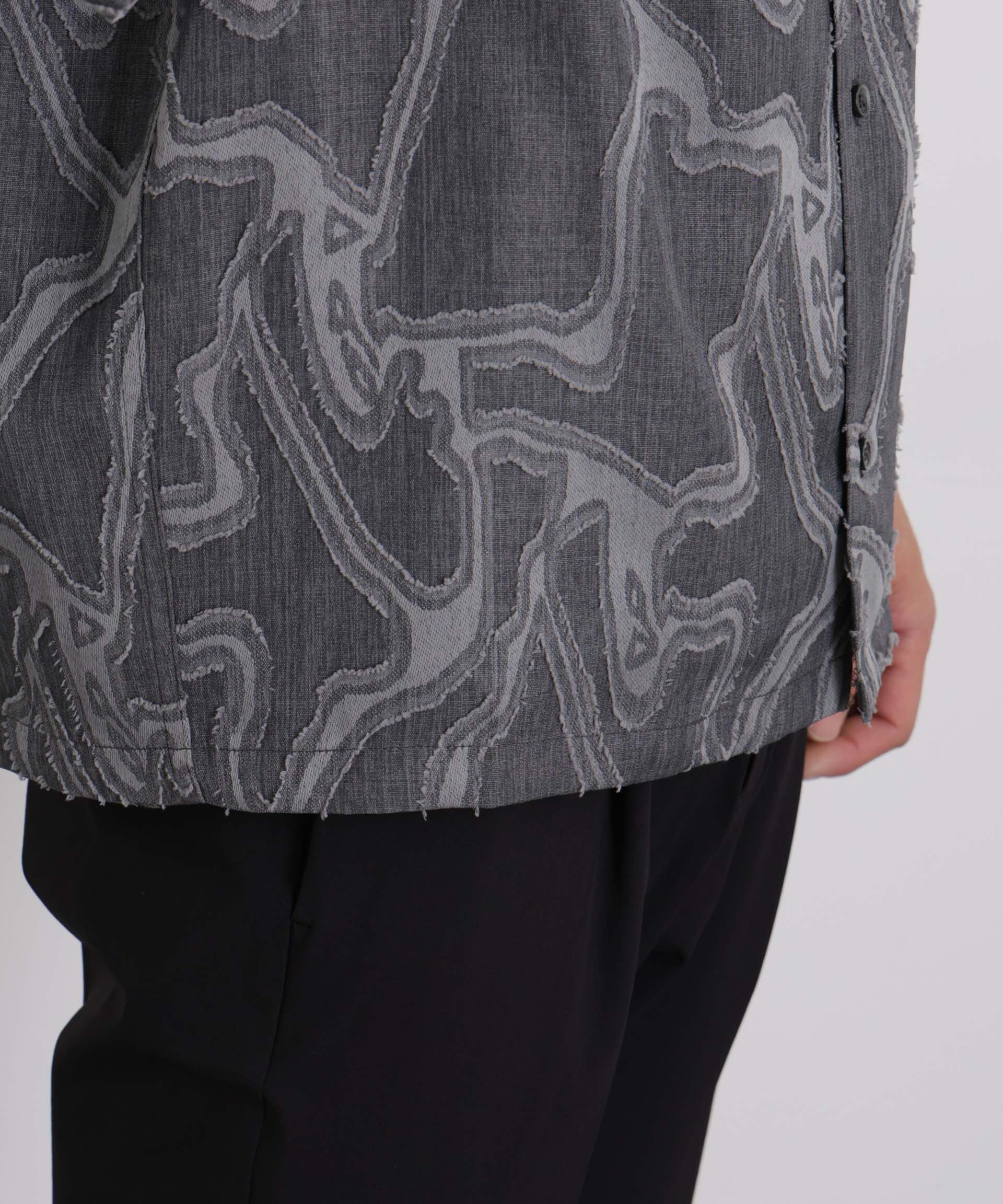 nano･universe「WEB限定/ジャガードパターンシャツ 半袖」|シャツ・ブラウス|