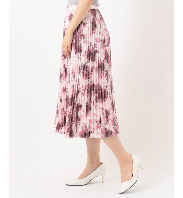 組曲「【洗える】グラデーションフラワー プリーツスカート」|スカート|