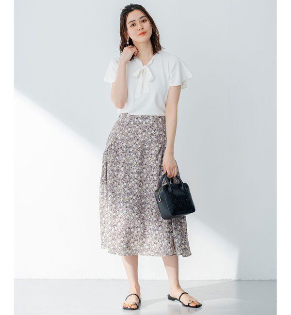 組曲「【洗える・前後着用可】コットンハイゲージボウタイ ニット」|ニット・セーター|