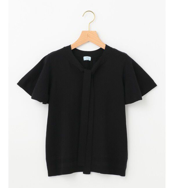 組曲「【洗える・前後着用可】コットンハイゲージボウタイ ニット」|ニット・セーター|