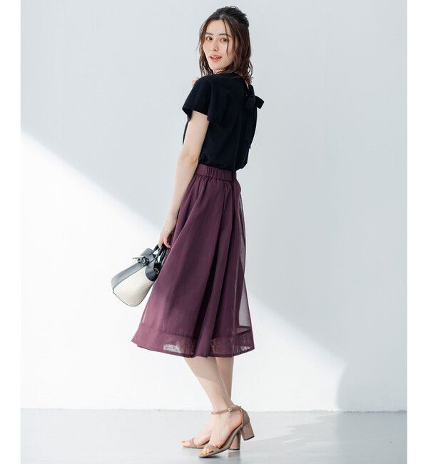 組曲「【洗える・前後着用可】コットンハイゲージボウタイ ニット」|ニット・セーター|