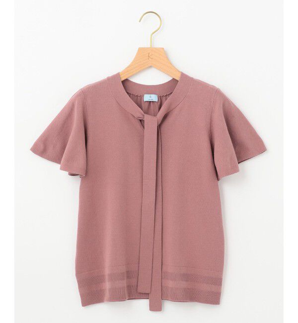 組曲「【洗える・前後着用可】コットンハイゲージボウタイ ニット」|ニット・セーター|