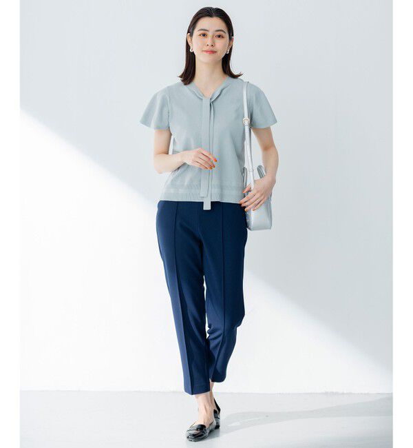 組曲「【洗える・前後着用可】コットンハイゲージボウタイ ニット」|ニット・セーター|