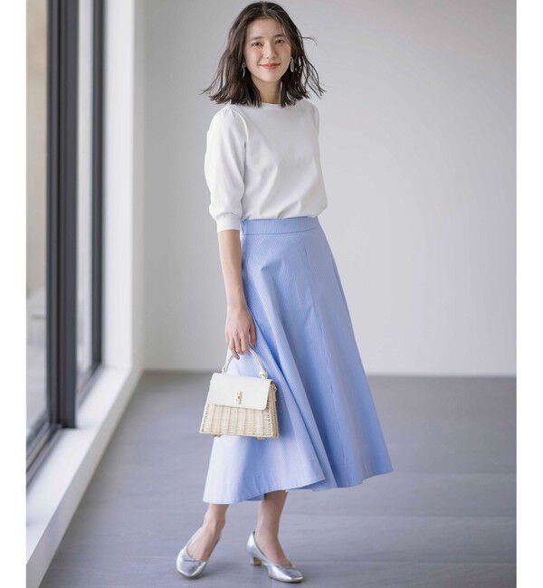 組曲「【UVケア・接触冷感】MINA 6分袖ニットプルオーバー」|ニット・セーター|