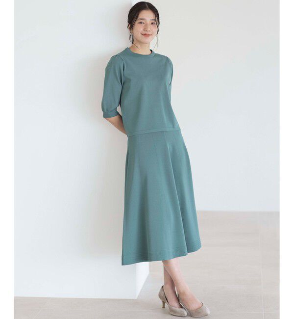 組曲「【UVケア・接触冷感】MINA 6分袖ニットプルオーバー」|ニット・セーター|