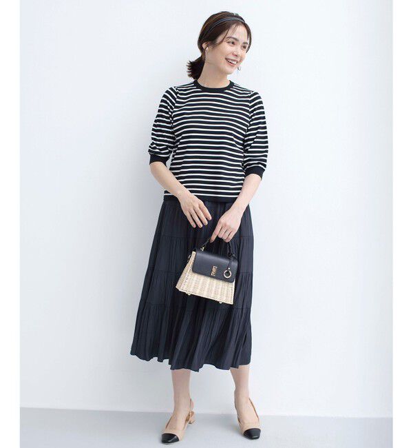 組曲「【UVケア・接触冷感】MINA 6分袖ニットプルオーバー」|ニット・セーター|