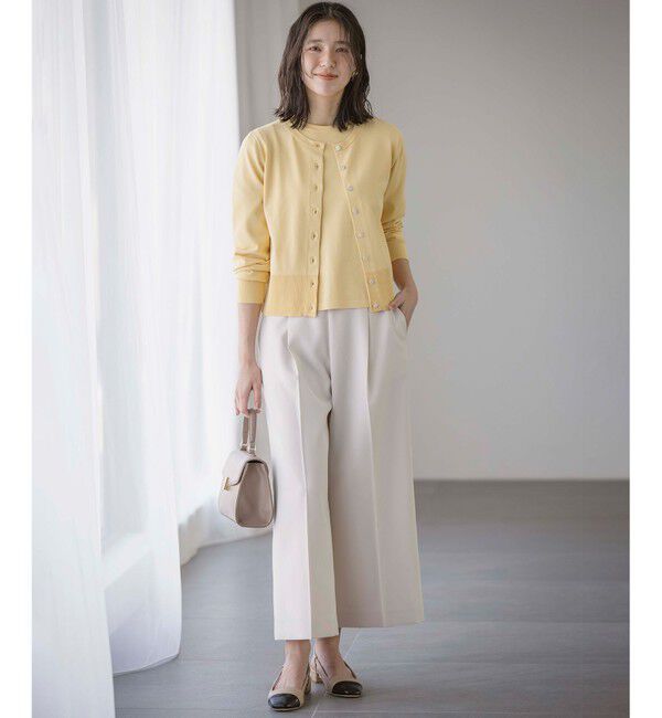 組曲「【UVケア・接触冷感】MINA 6分袖ニットプルオーバー」|ニット・セーター|