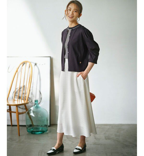 組曲「ステッチストライプドビー フレアスカート」|スカート|