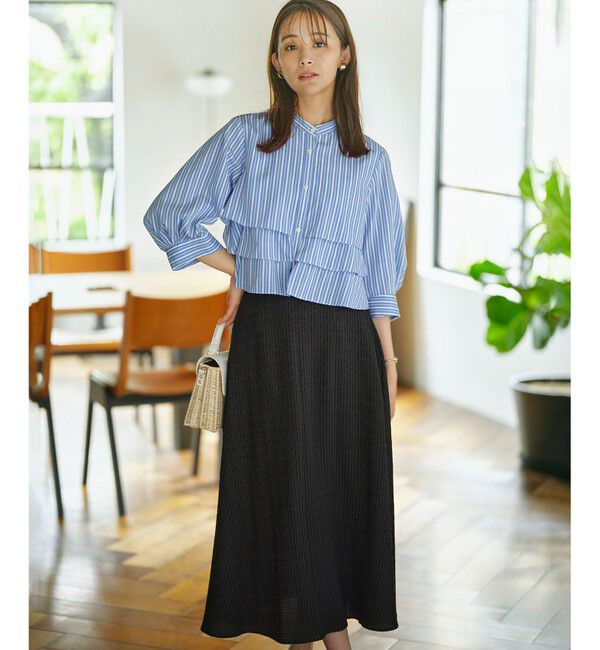 組曲「ステッチストライプドビー フレアスカート」|スカート|