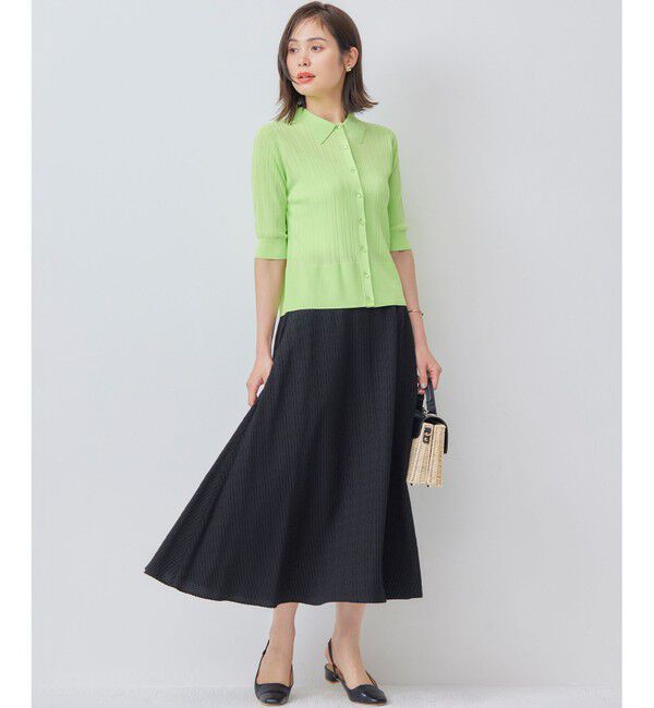 組曲「ステッチストライプドビー フレアスカート」|スカート|