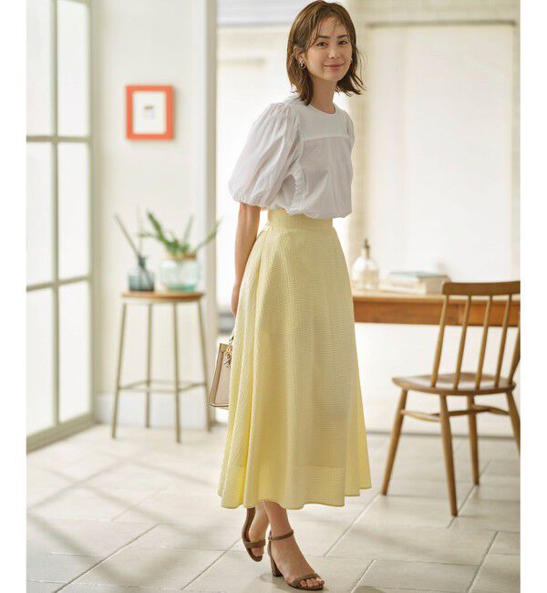 組曲「ステッチストライプドビー フレアスカート」|スカート|
