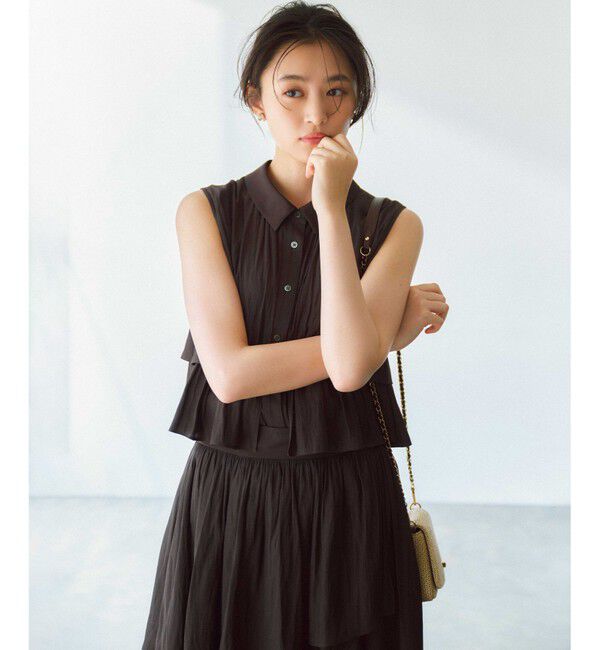 組曲「【入江未悠さんコラボ】ギャザーライトデシンティアード ブラウス」|シャツ・ブラウス|ﾁｮｺﾚｰﾄ