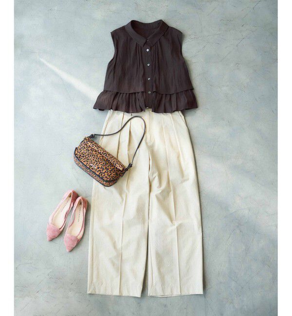 組曲「【入江未悠さんコラボ】ギャザーライトデシンティアード ブラウス」|シャツ・ブラウス|