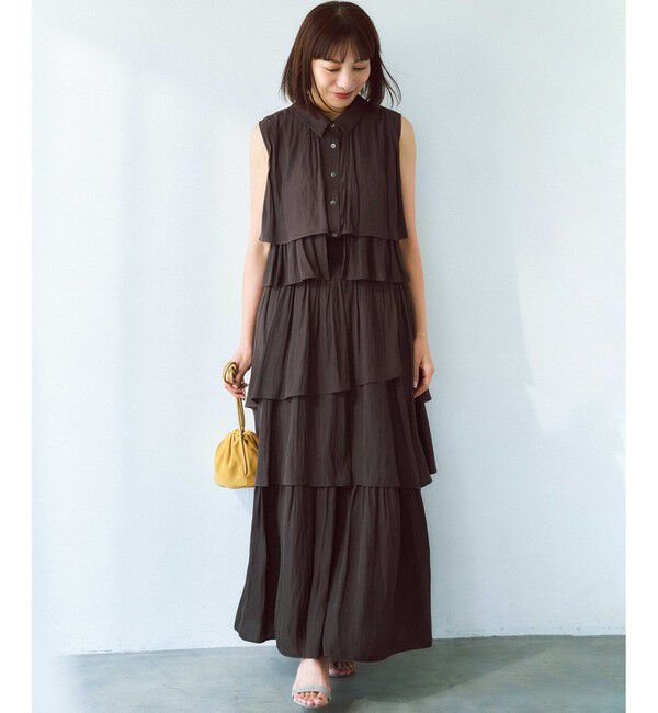 組曲「【入江未悠さんコラボ】ギャザーライトデシンティアード ブラウス」|シャツ・ブラウス|