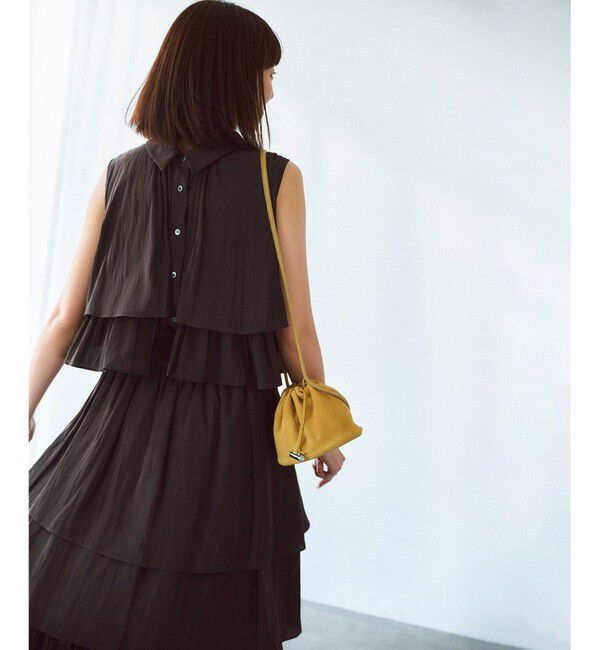 組曲「【入江未悠さんコラボ】ギャザーライトデシンティアード ブラウス」|シャツ・ブラウス|