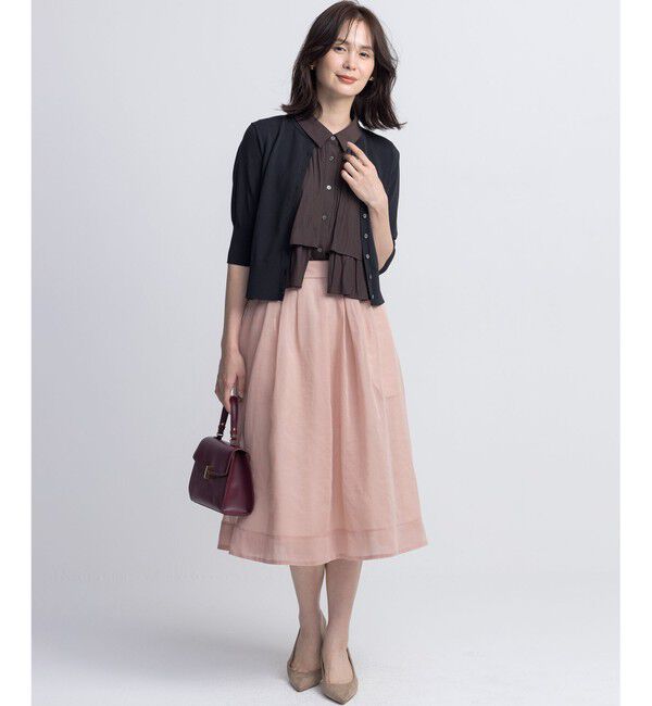 組曲「【入江未悠さんコラボ】ギャザーライトデシンティアード ブラウス」|シャツ・ブラウス|