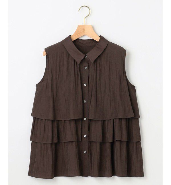 組曲「【入江未悠さんコラボ】ギャザーライトデシンティアード ブラウス」|シャツ・ブラウス|