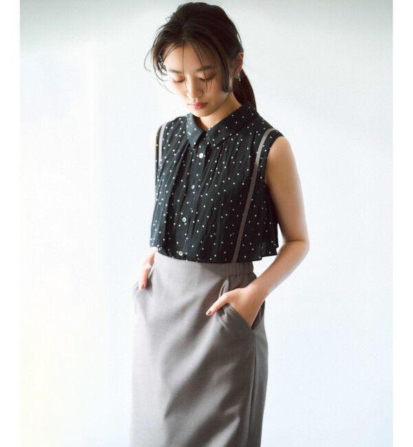 組曲「【入江未悠さんコラボ】ギャザーライトデシンティアード ブラウス」|シャツ・ブラウス|