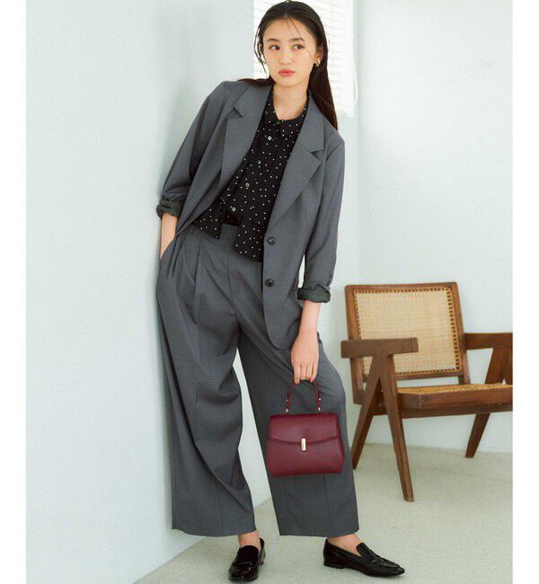 組曲「【入江未悠さんコラボ】ギャザーライトデシンティアード ブラウス」|シャツ・ブラウス|