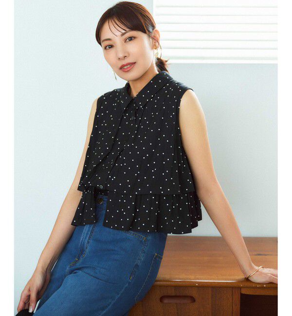 組曲「【入江未悠さんコラボ】ギャザーライトデシンティアード ブラウス」|シャツ・ブラウス|