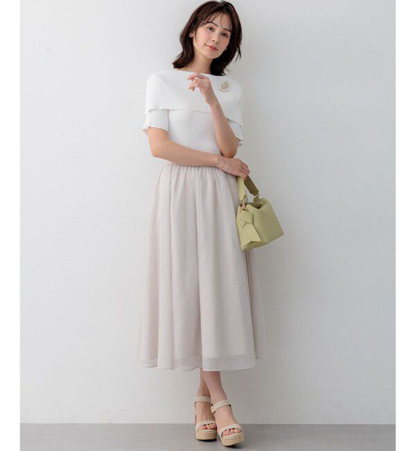 組曲「【WEB限定】クリアストレッチオフショルダー ニット」|ニット・セーター|