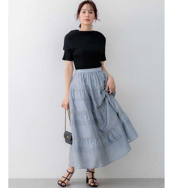 組曲「【WEB限定】クリアストレッチオフショルダー ニット」|ニット・セーター|