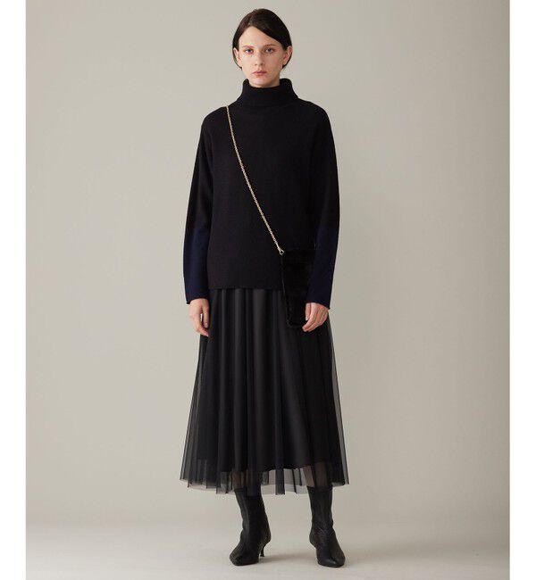 自由区「【洗える】セミウーステッドウールタートルネック ニット」|ニット・セーター|