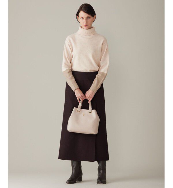 自由区「【洗える】セミウーステッドウールタートルネック ニット」|ニット・セーター|