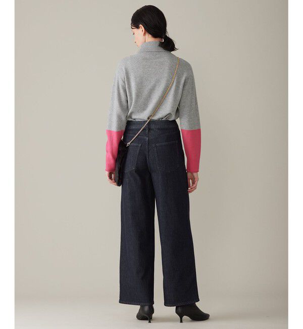 自由区「【洗える】ウスカルデニム ワイドパンツ」|デニム|