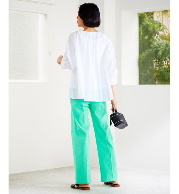 自由区「【洗える】SOMELOSテンセルスキッパー ブラウス」|シャツ・ブラウス|