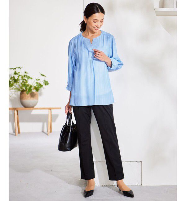 自由区「【洗える】SOMELOSテンセルスキッパー ブラウス」|シャツ・ブラウス|