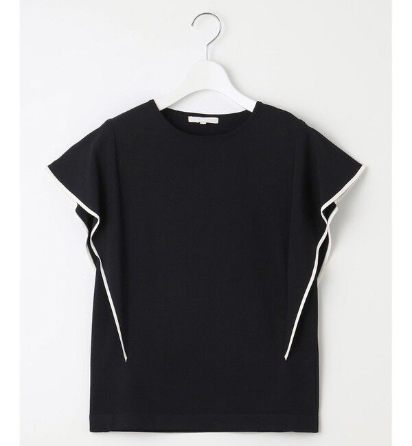 自由区「【カタログ掲載・接触冷感・UVカット・洗える】クレープストレッチフレアスリーブ ニット」|ニット・セーター|