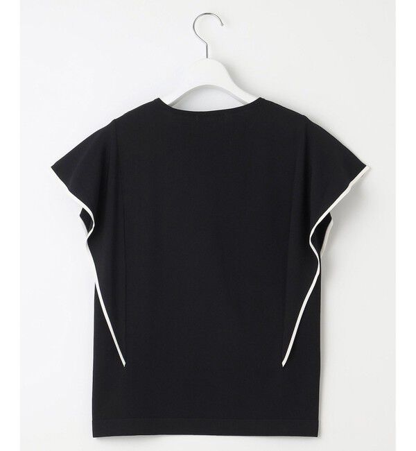 自由区「【カタログ掲載・接触冷感・UVカット・洗える】クレープストレッチフレアスリーブ ニット」|ニット・セーター|