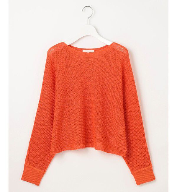 自由区「【洗える】リネンミドルゲージドルマンスリーブ ニット」|ニット・セーター|