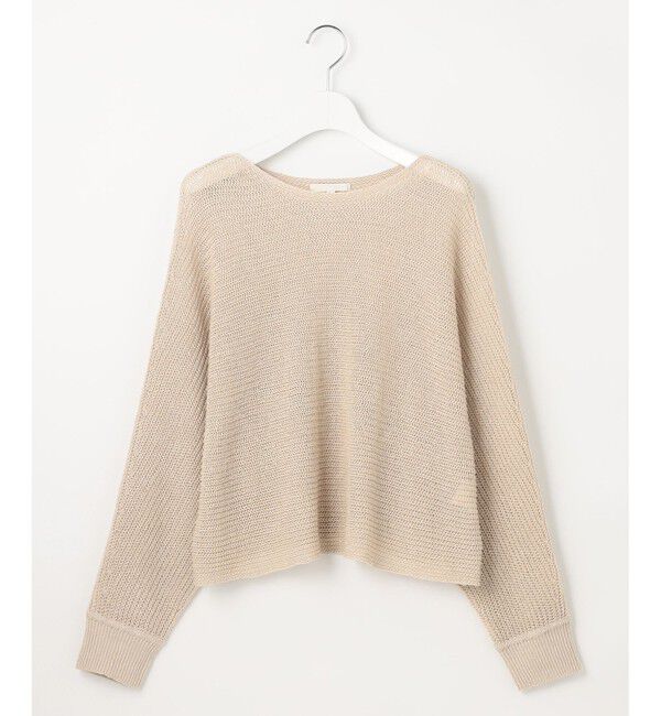 自由区「【洗える】リネンミドルゲージドルマンスリーブ ニット」|ニット・セーター|