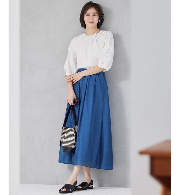 自由区「【洗える】エンブロイダリーブロードプルオーバー ブラウス」|シャツ・ブラウス|