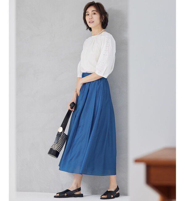 自由区「【洗える】エンブロイダリーブロードプルオーバー ブラウス」|シャツ・ブラウス|