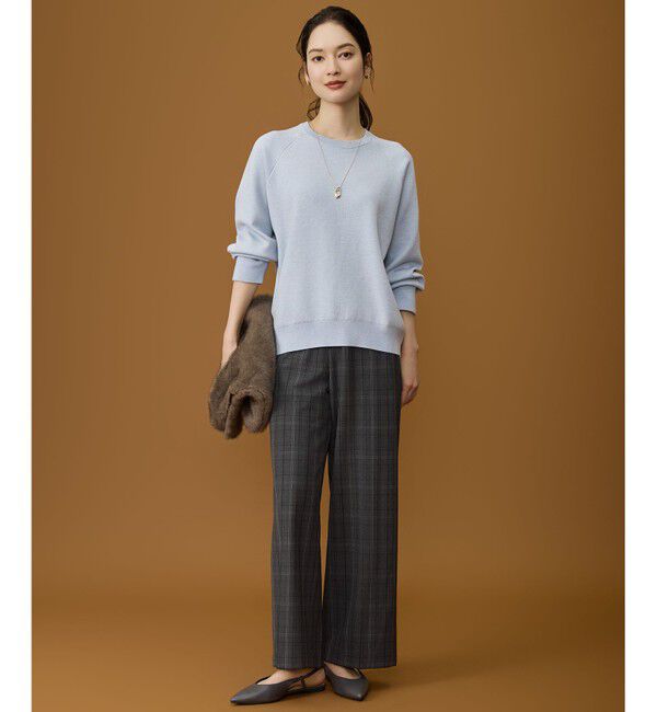 自由区「TRギャバ裏起毛チェック柄ワイド パンツ」|その他|