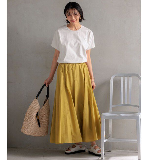23区「【洗える】ナイロンコットンタフタ フレアスカート」|スカート|
