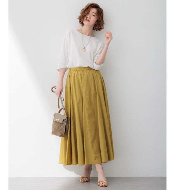 23区「【洗える】ナイロンコットンタフタ フレアスカート」|スカート|
