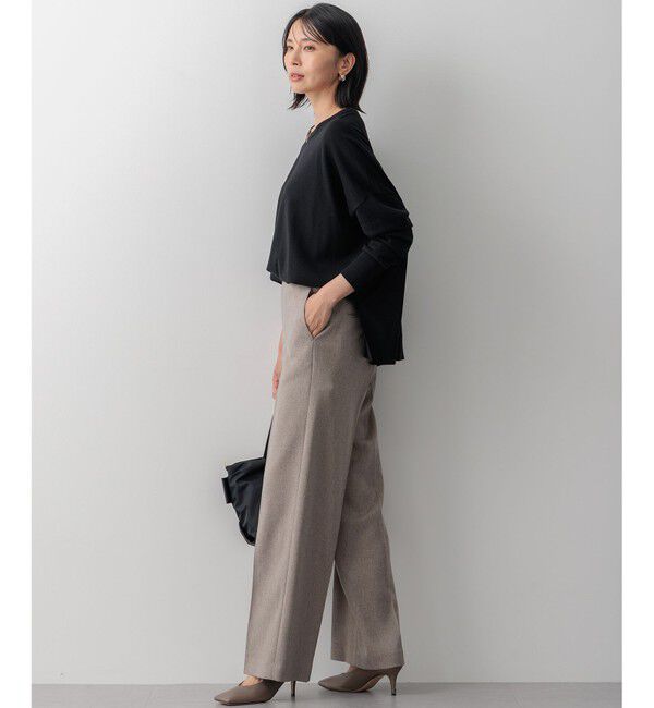 23区「【WEB限定カラーあり/洗える】ウーステッドウール ワイドシルエット ニット」|ニット・セーター|