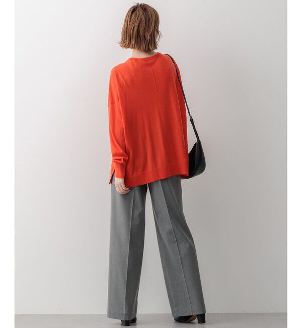 23区「【WEB限定カラーあり/洗える】ウーステッドウール ワイドシルエット ニット」|ニット・セーター|