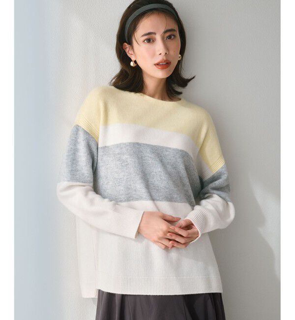 23区「【Oggi1月号掲載/洗える】ウールカシミヤ カラーブロック ニット」|ニット・セーター|ﾗｲﾄｲｴﾛ