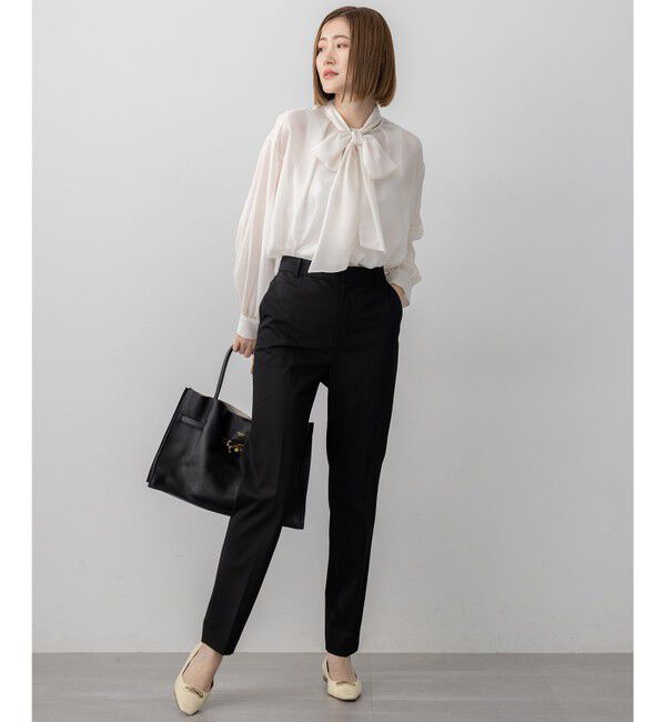 23区「【見上愛さん着用/洗える】シアービエラ ボウタイ ブラウス」|シャツ・ブラウス|